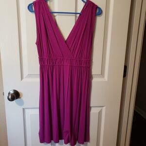 Ann Taylor Loft Vibrant Purple Sleeveless Dress. Size Extra Small.